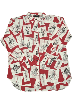 Blusa Blanca con Rojo Karl Lagerfeld