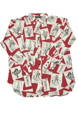Blusa Blanca con Rojo Karl Lagerfeld