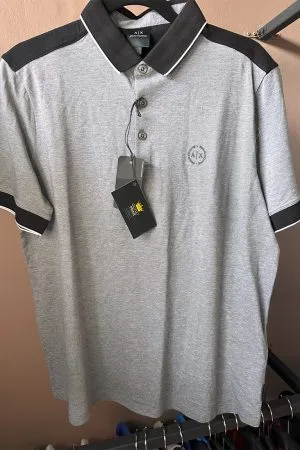 Camisa Gris con Negro Armani Exchange