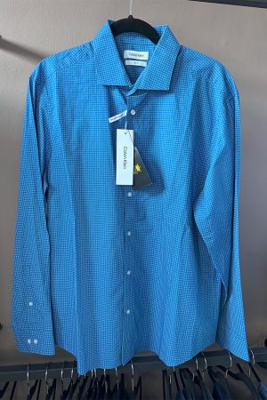 Camisa Azul con Puntos Calvin Klein